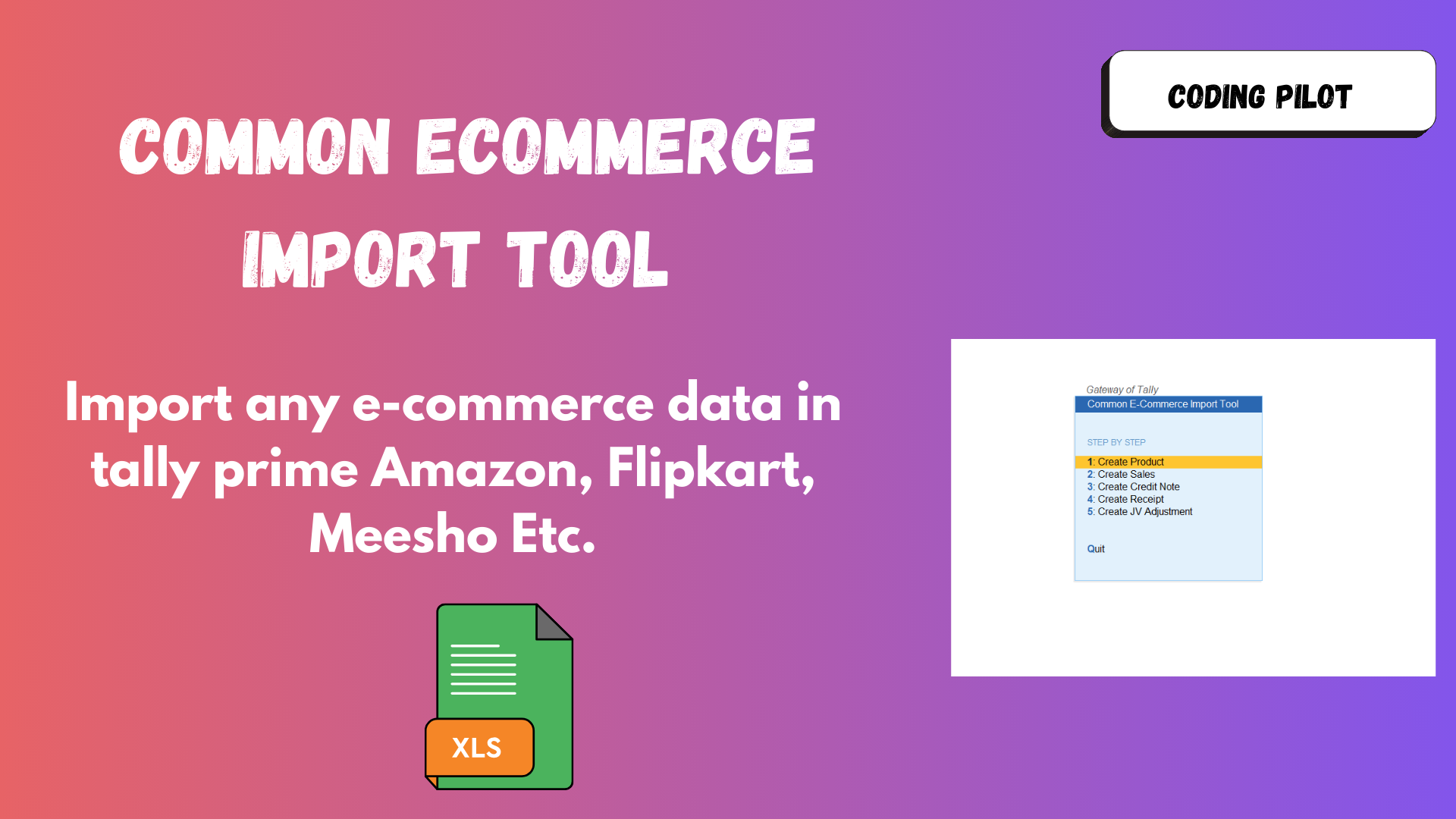 Common E-Commerce Import Tool For Tally Prime