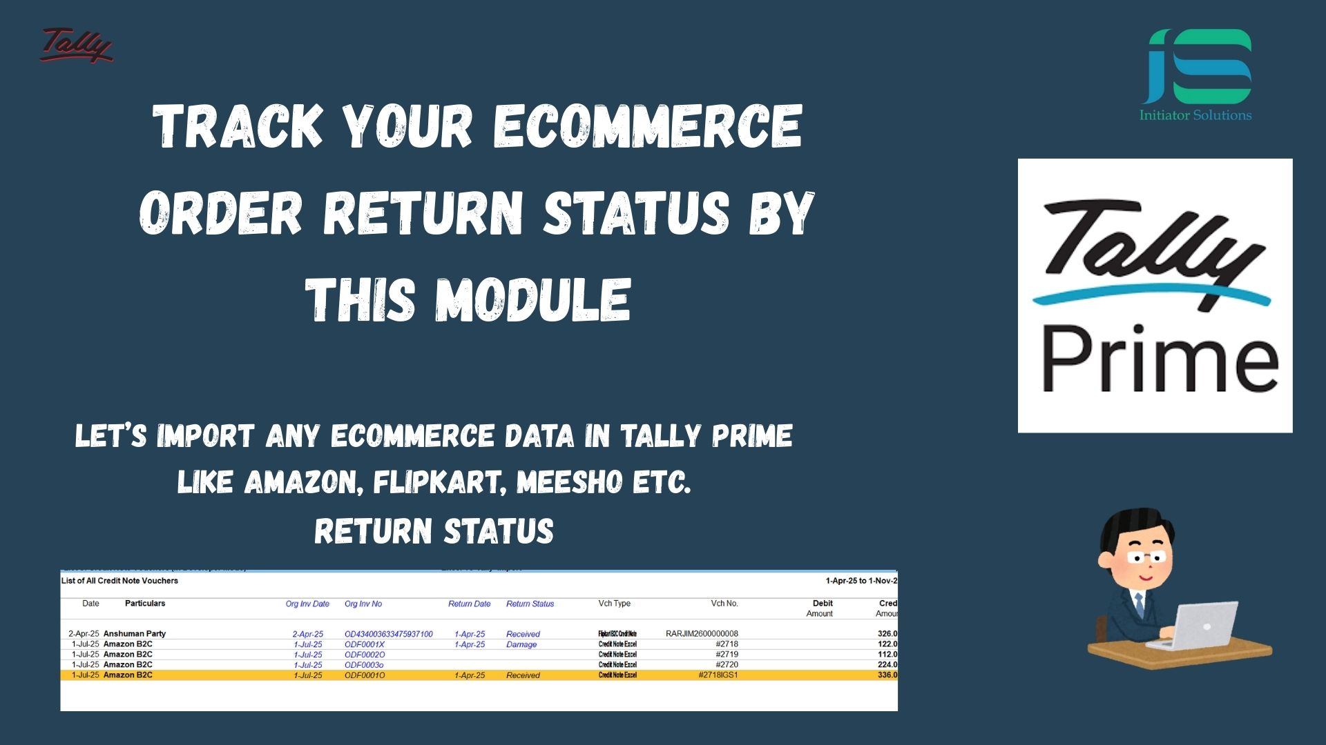 E-Commerce Order Import  Return Import & Status Tracking Tool for Tally Prime